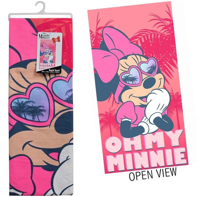 Disney Minnie Mouse "Oh My Minnie" Beach Towel - 27 in. x 54 in. - Flashpopup.com