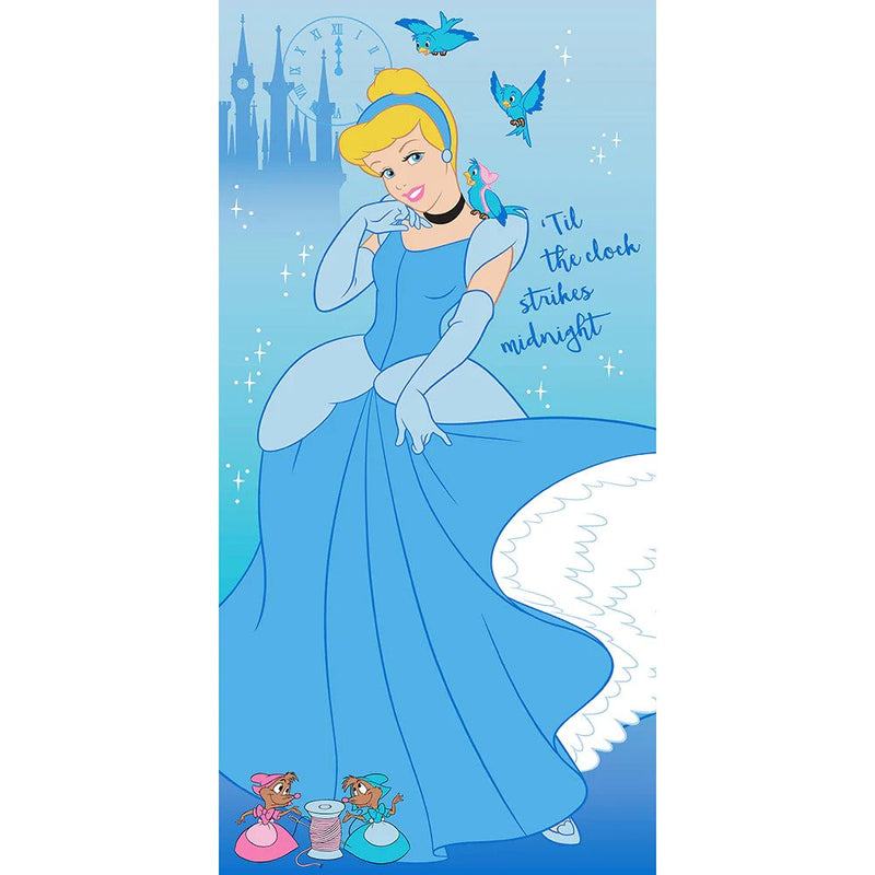 Disney Cinderella "Back Before Midnight" Beach Towel - 27 in. x 54 in. - Flashpopup.com