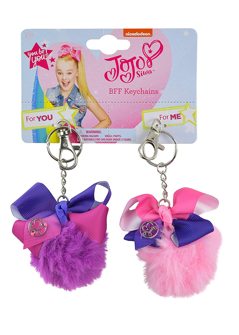 Jojo Siwa 2-Piece Keychain Furball Pink Pom - Flashpopup.com