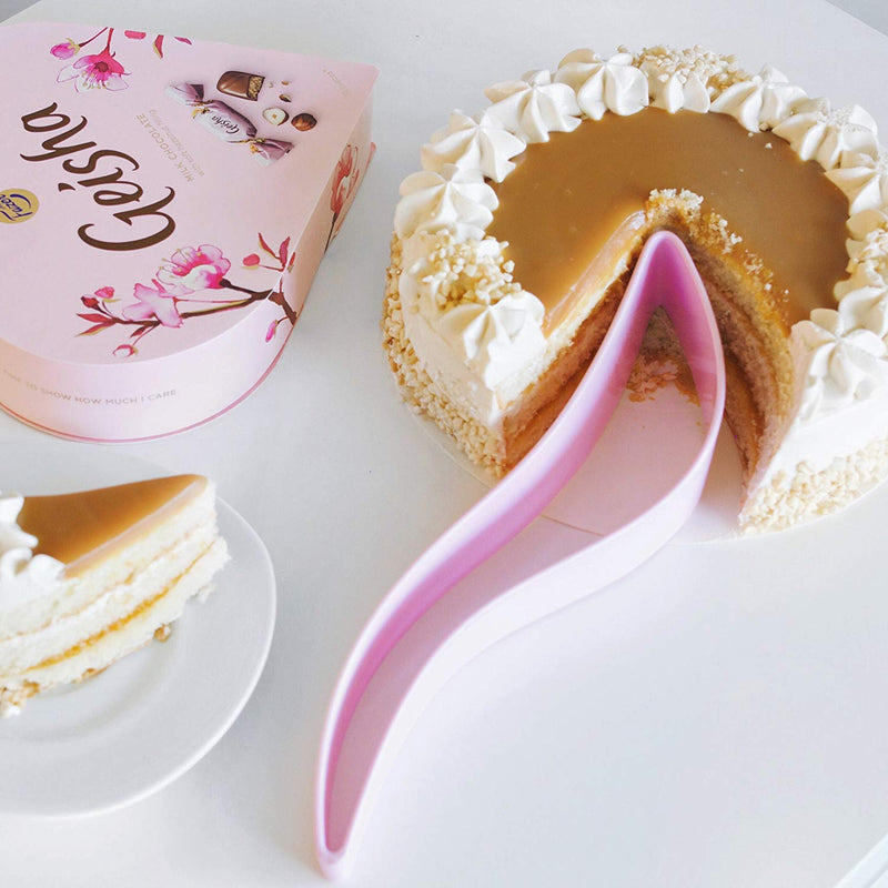 Pastry Cake Pie Slicer Server Knife Cutter Plastic Pink - Flashpopup.com