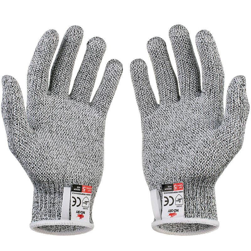 Kitchen Gloves Cut Resistant Food Grade Level 5 - Grey Color - Flashpopup.com