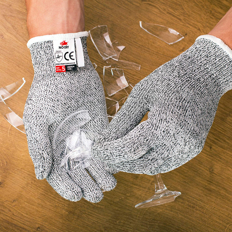 Kitchen Gloves Cut Resistant Food Grade Level 5 - Grey Color - Flashpopup.com