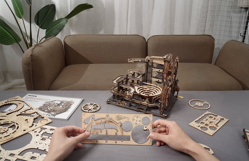 DIY 3D Moving Gears Puzzle - Marble Night City - 294 pcs - Flashpopup.com