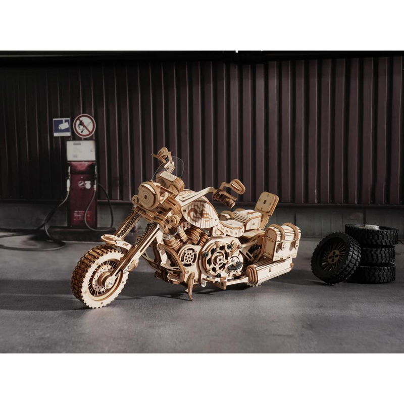 DIY 3D Moving Gears Puzzle - Cruiser Motorcycle - 420pcs - Flashpopup.com
