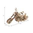DIY 3D Moving Gears Puzzle - Cruiser Motorcycle - 420pcs - Flashpopup.com