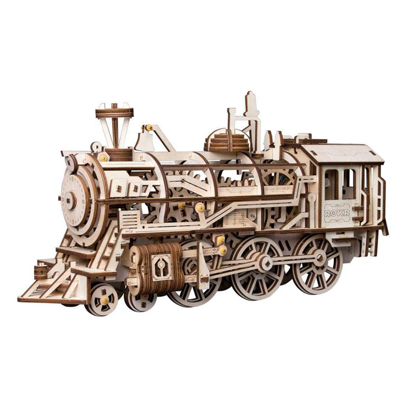 DIY 3D Wood Puzzle Mechanical Gears: Locomotive - 349 Pieces - Flashpopup.com
