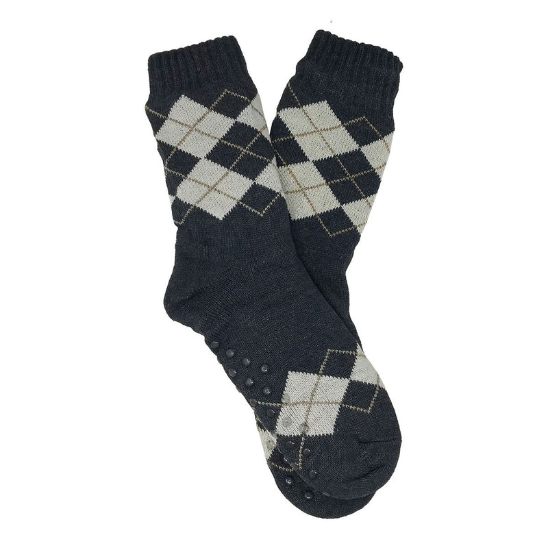 2 Pack Sherpa Socks - Gray Hearts, Gray Argyle - Flashpopup.com