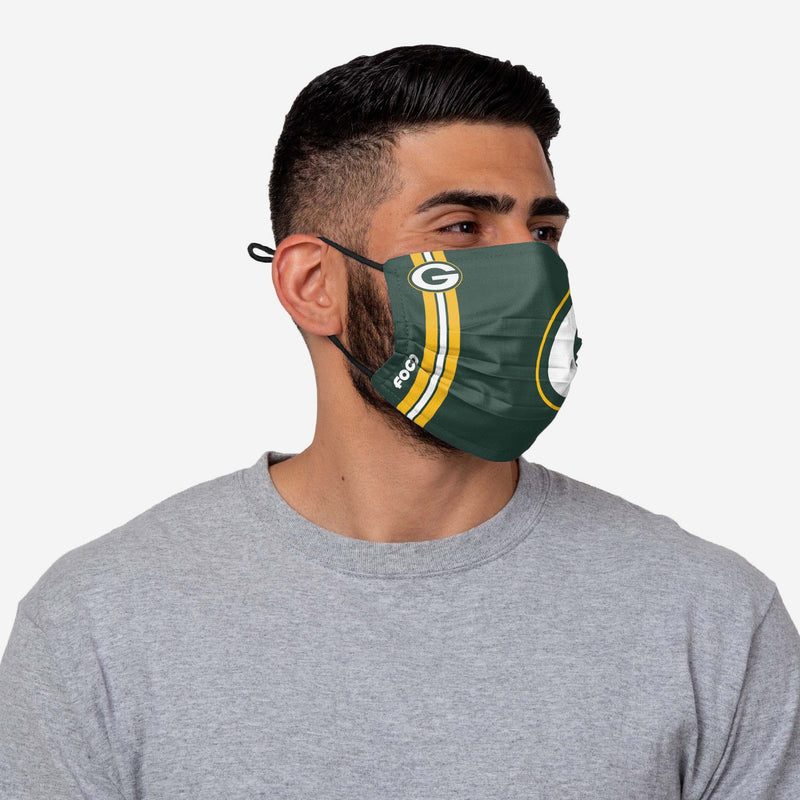 NFL Green Bay Packers Face Mask On-Field Sideline, 100% Cotton - Flashpopup.com