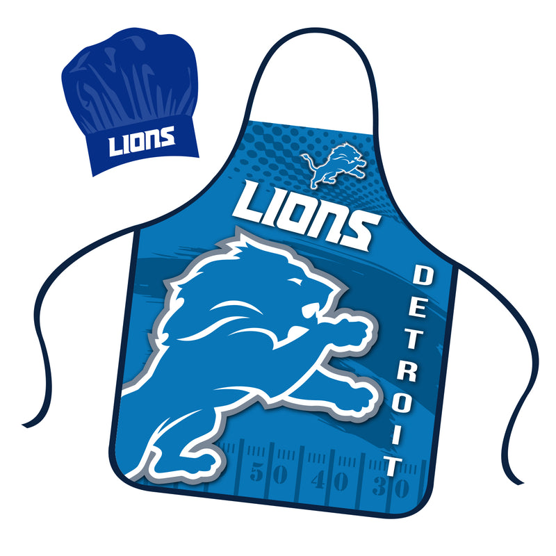 NFL Apron & Chef Hat Set - Detroit Lions