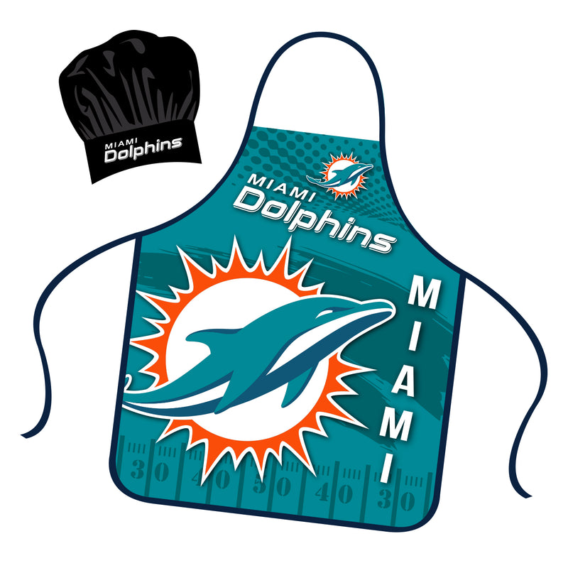 NFL Apron & Chef Hat Set - Miami Dolphins