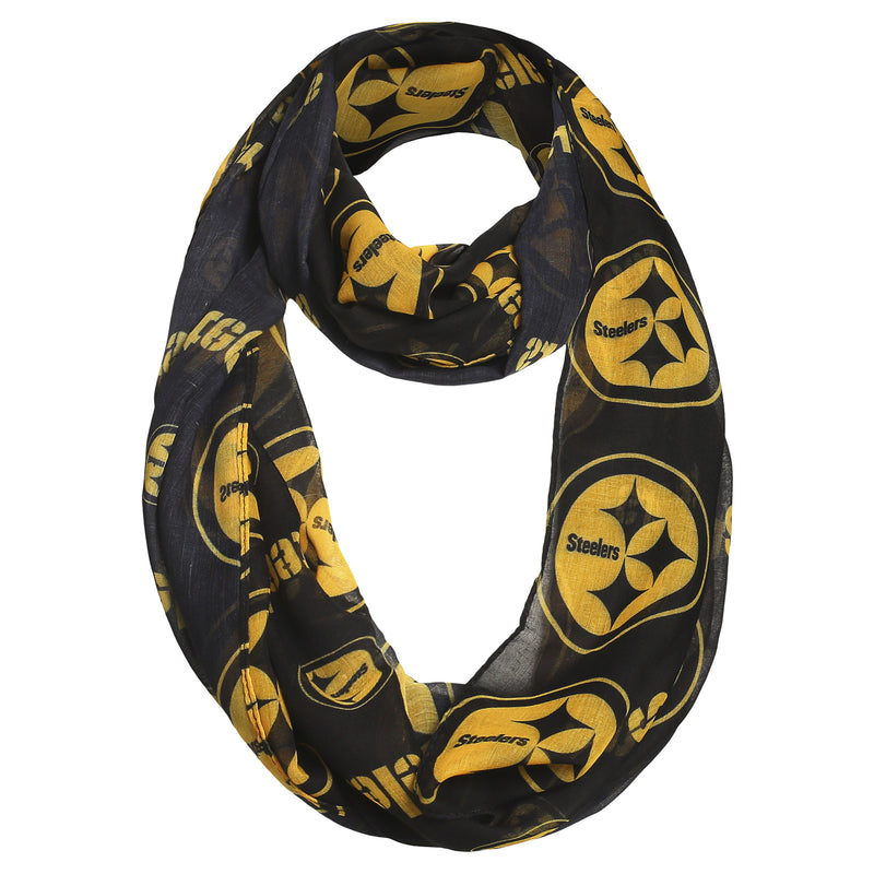 Sports Pittsburgh Steelers 2016 Team Logo Infinity Scarf - Flashpopup.com