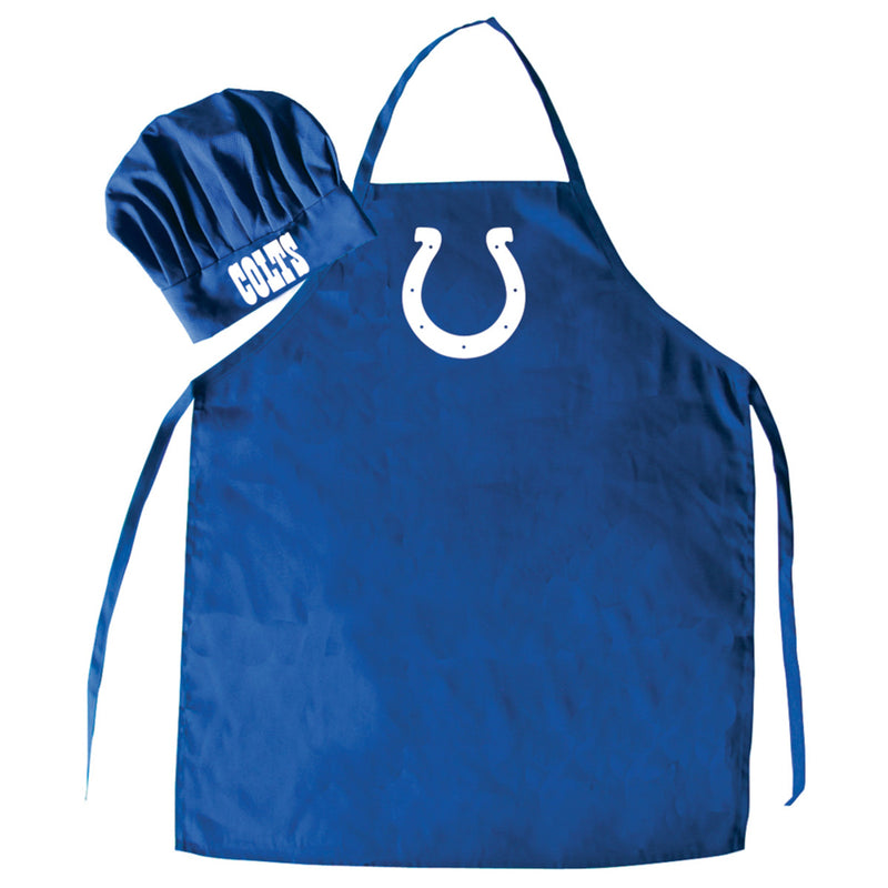 NFL Indianapolis Colts Chef Hat & Apron Set, Blue - Flashpopup.com