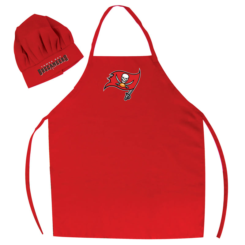 NFL Tampa Bay Buccaneers Chef Hat & Apron Set, Red - Flashpopup.com