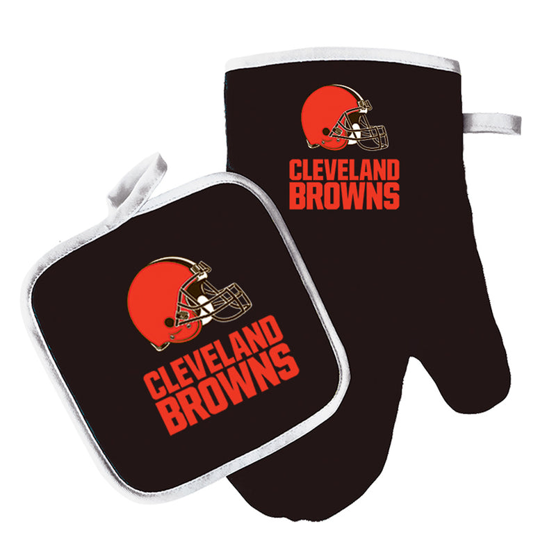 NFL Cleveland Browns Oven Mitt & Pot Holder Set - Flashpopup.com