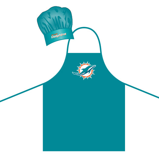 NFL Miami Dolphins Apron & Chef Hat Set - Flashpopup.com