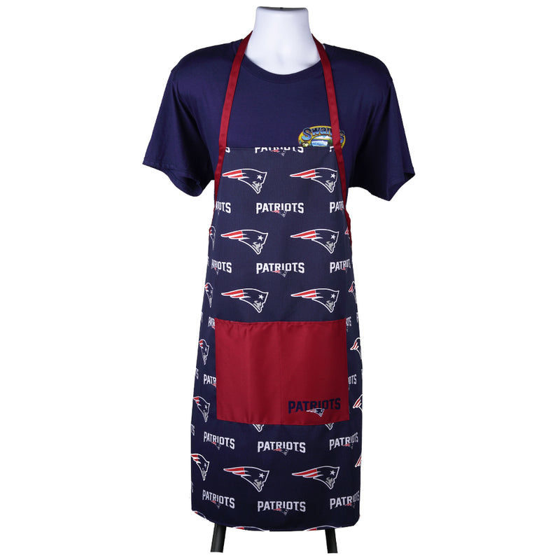 NFL New England Patriots BBQ Chef Apron Logo Rush - Flashpopup.com