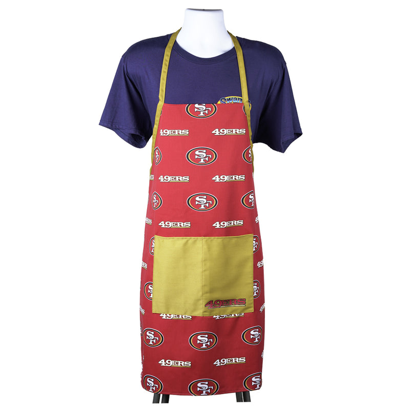 NFL San Francisco 49Ers BBQ Chef Apron Logo Rush - Flashpopup.com