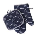 NFL Dallas Cowboys Oven Mitt & Pot Holder Set Logo Rush - Flashpopup.com