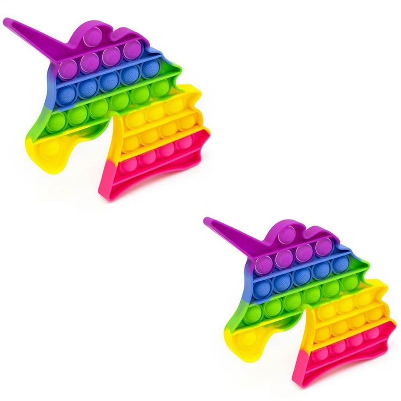 Fidget Bubble Poppers Push Toy 2 Pack Unicorn - Flashpopup.com