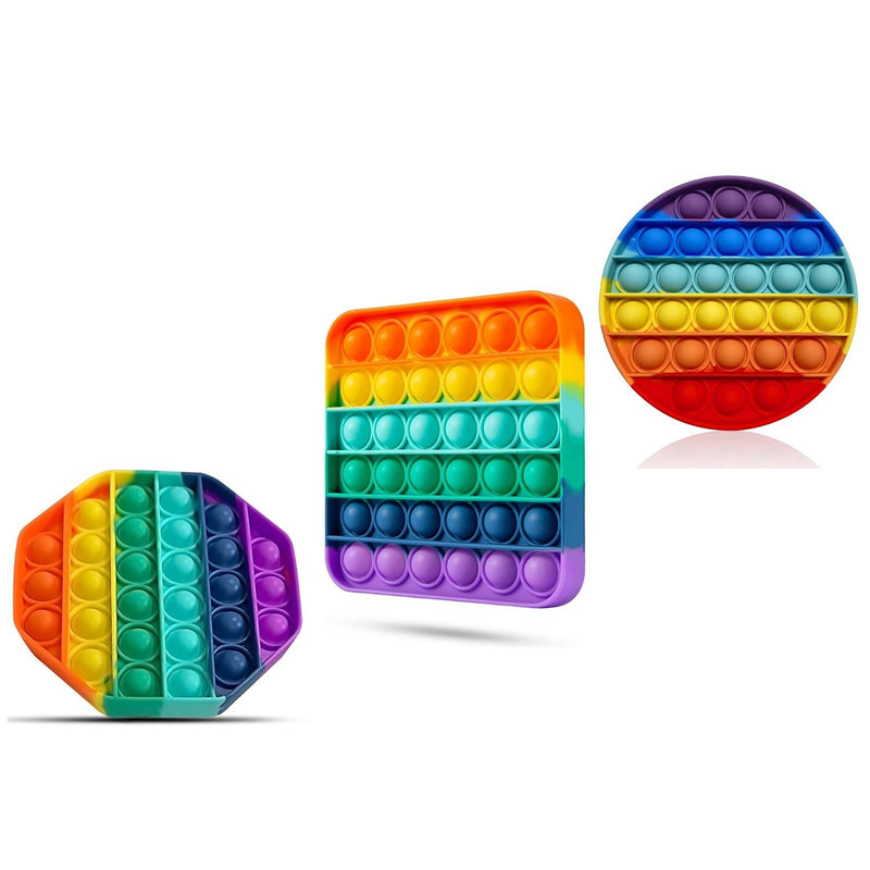 Fidget Bubble Poppers Push Toy Shapes (Octagon, Square, Circle) - Flashpopup.com