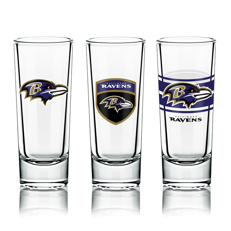 NFL Shot Glasses 6 Pack Set - Baltimore Ravens