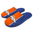 NFL Denver Broncos Slippers Stripe Team Logo - Flashpopup.com