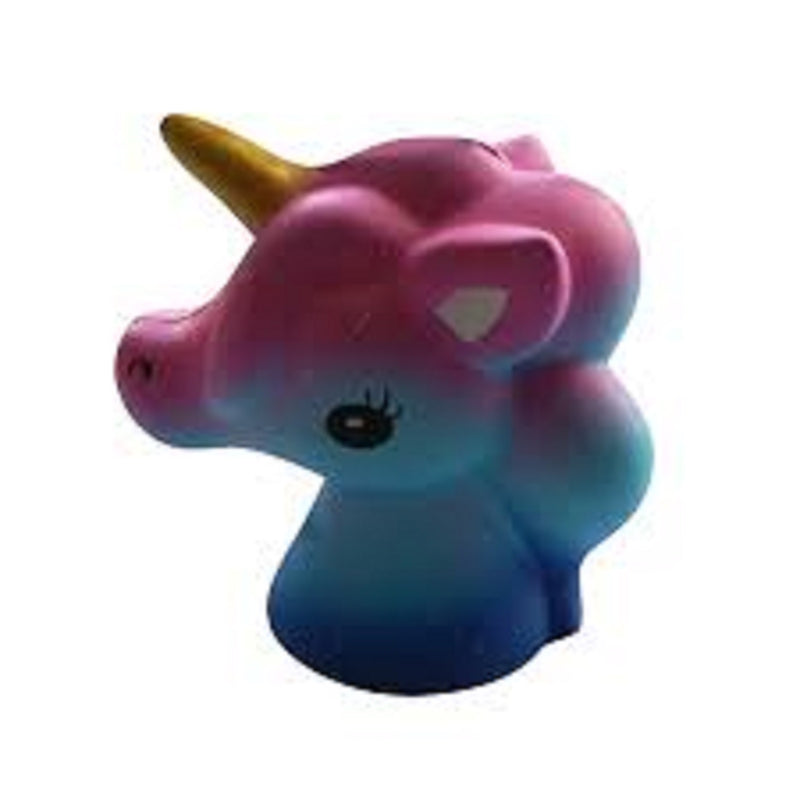 Blue Unicorn Head Release stress Slow-Rising Squishies - Flashpopup.com