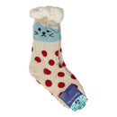Sherpa Footy Socks, Non Slip Bottom - Kitty - Flashpopup.com