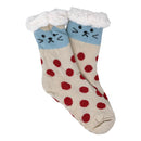 Sherpa Footy Socks, Non Slip Bottom - Kitty - Flashpopup.com