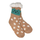 Sherpa Footy Socks, Non Slip Bottom - Kitty - Flashpopup.com