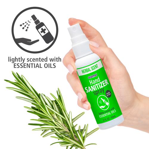 Aromar 1-Piece Hand Sanitizer Herbal Scented 70% Alcohol Scented Essential Oils - Flashpopup.com