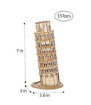DIY 3D Wood Puzzle - Leaning Tower of Pisa - 137pcs - Flashpopup.com