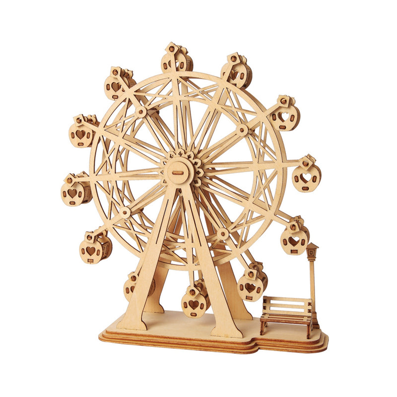 DIY 3D Puzzle 2 Pack - Merry Go Round Music Box and Ferris Wheel