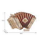 DIY 3D Wood Puzzle - Accordion - 156pcs - Flashpopup.com