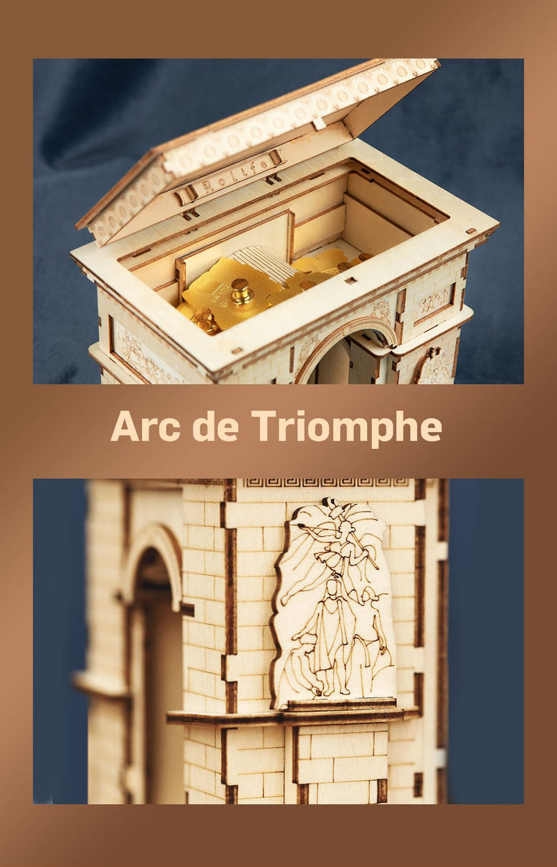 DIY 3D Wood Puzzle - Arc De Triomphe - 118pcs - Flashpopup.com