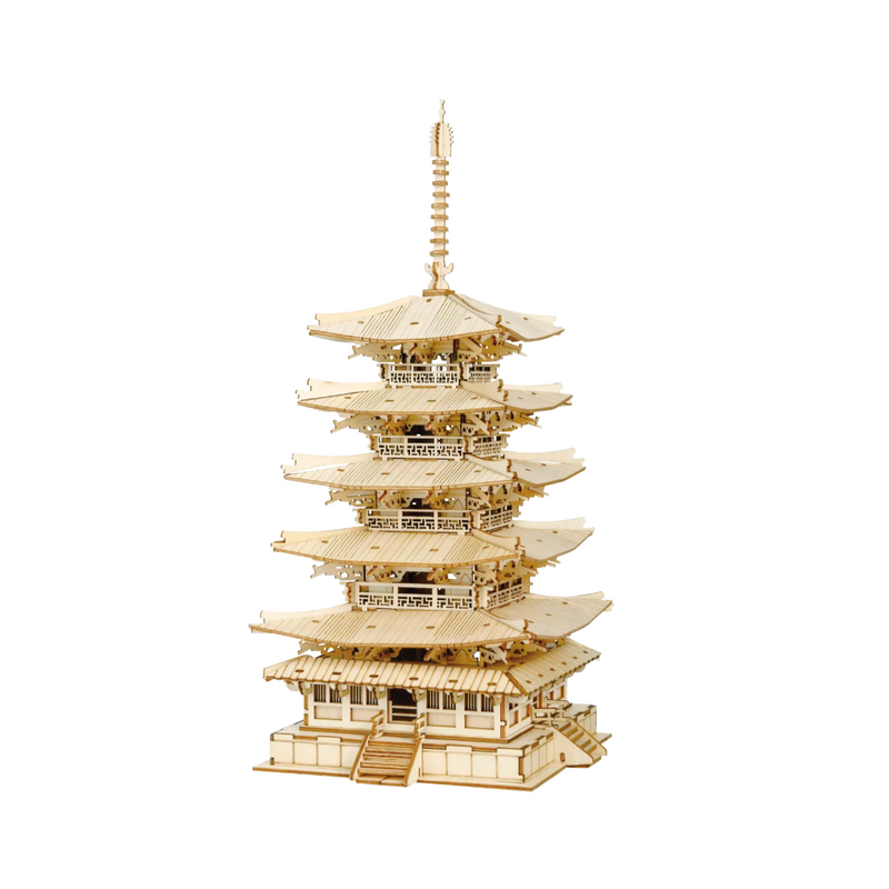 DIY 3D Puzzle - Five-Storied Pagoda - 275pcs - Flashpopup.com