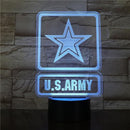 Army Logo Illusion Lamp, 3D Light Experience - Flashpopup.com
