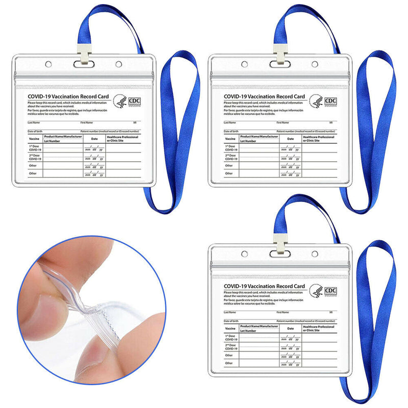 Vaccination Card Holder with Lanyard - Flashpopup.com