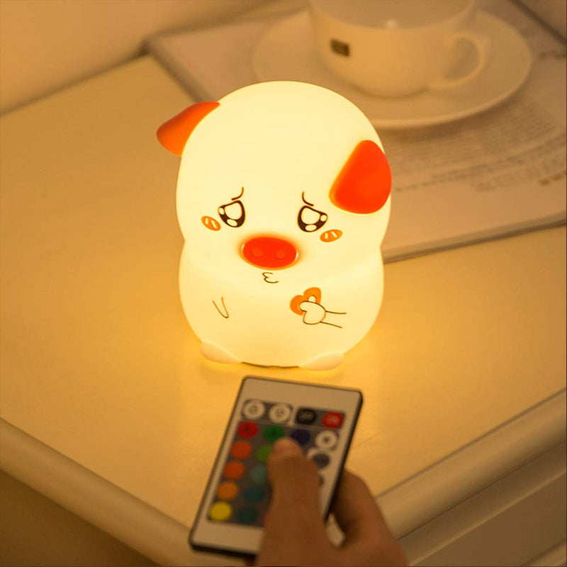 Kids Girl Boy Led Night Mood Light Creative Fun Lamp Color Changing Pig - Flashpopup.com