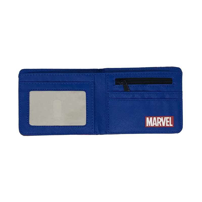 Marvel Comics Captain America Blue Men's Bifold Wallet - Flashpopup.com