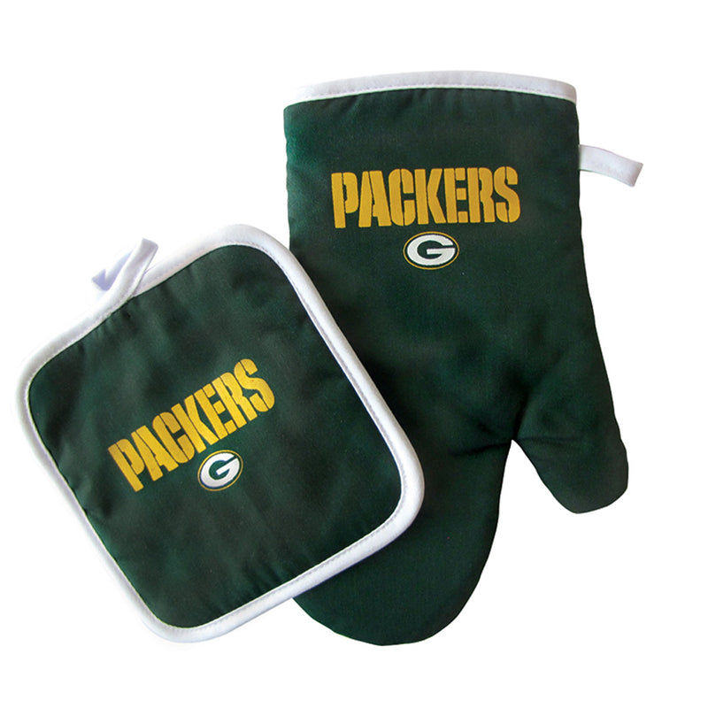 NFL Green Bay Packers Oven Mitt & Pot Holder Set - Flashpopup.com