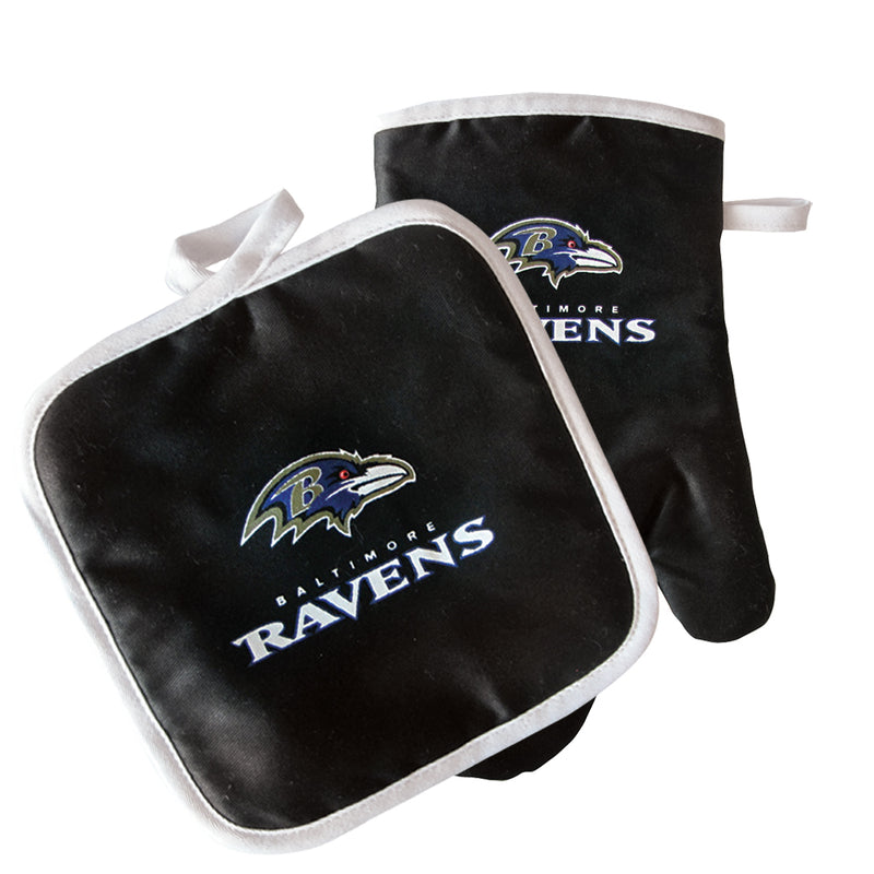 NFL Baltimore Ravens Oven Mitt & Pot Holder Set - Flashpopup.com