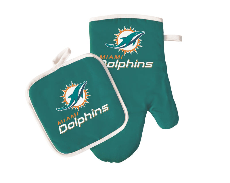 NFL Miami Dolphins Oven Mitt & Pot Holder Set - Flashpopup.com