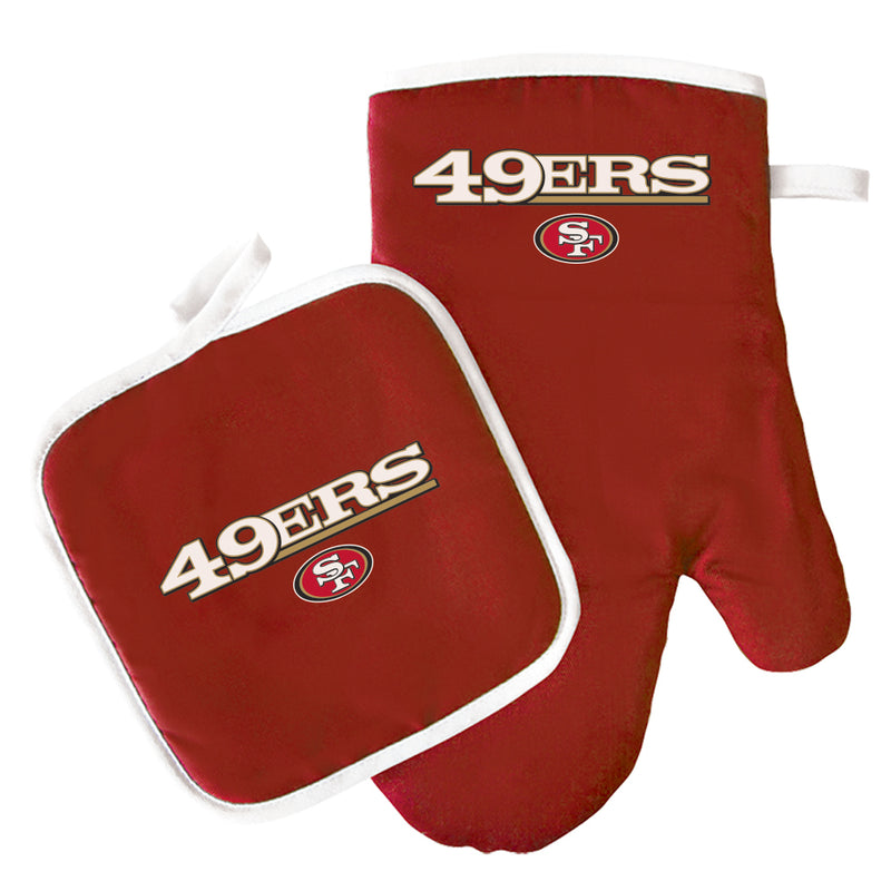 NFL San Francisco 49ers Oven Mitt & Pot Holder Set - Flashpopup.com