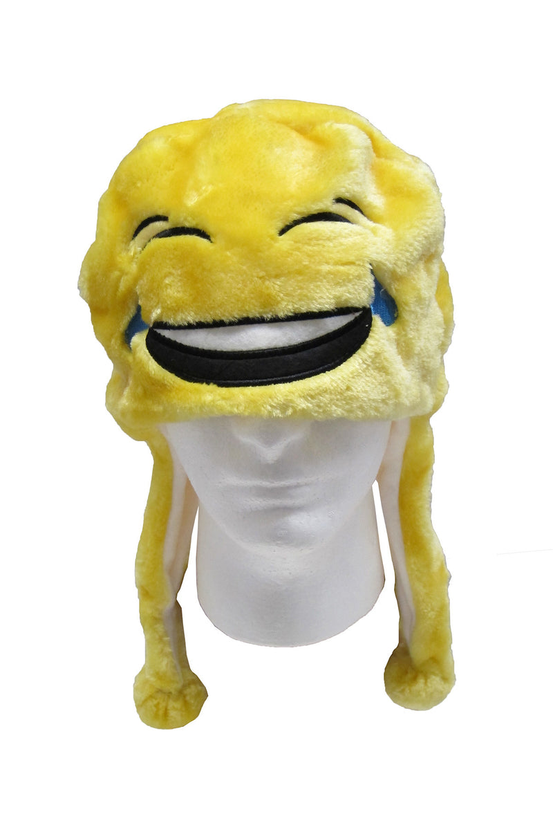Emoji Tear of Joy Yellow Peruvian Hat (Chullo) Cap - Flashpopup.com