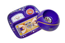 Remarkabowl kids Basketball Purple Dinnerware Set, BPA Free - Flashpopup.com