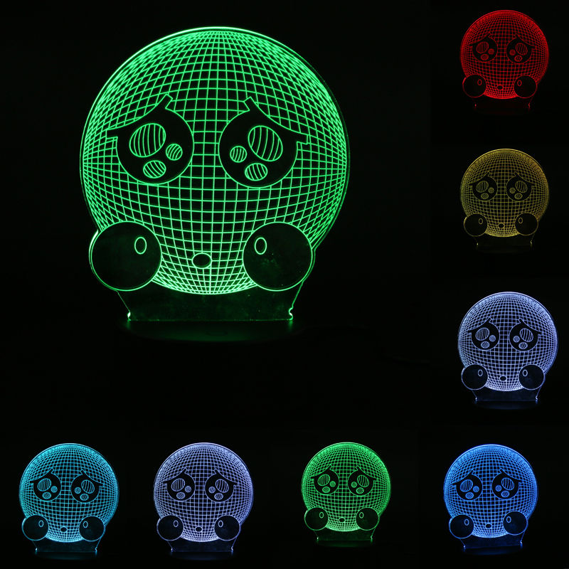 Emoji Emoji 3D Optical Illusion Led Lamps By Licheng 7 Colorchanging Night Light Touch Sensor Bettery Desk Lamp For Home Decor,Gifts - Flashpopup.com