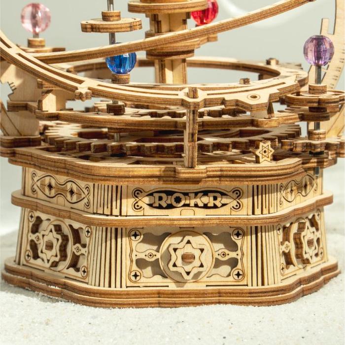 DIY 3D Wood Puzzle Music Box: Starry Night - 84 Pieces - Flashpopup.com