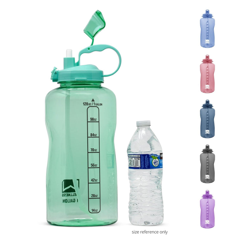 Wellness 128oz (1 Gallon) Sports Water Bottle  - Straw & Lid - Flashpopup.com