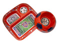 Remarkabowl Kids Soccer Red Dinnerware Set, BPA Free - Flashpopup.com